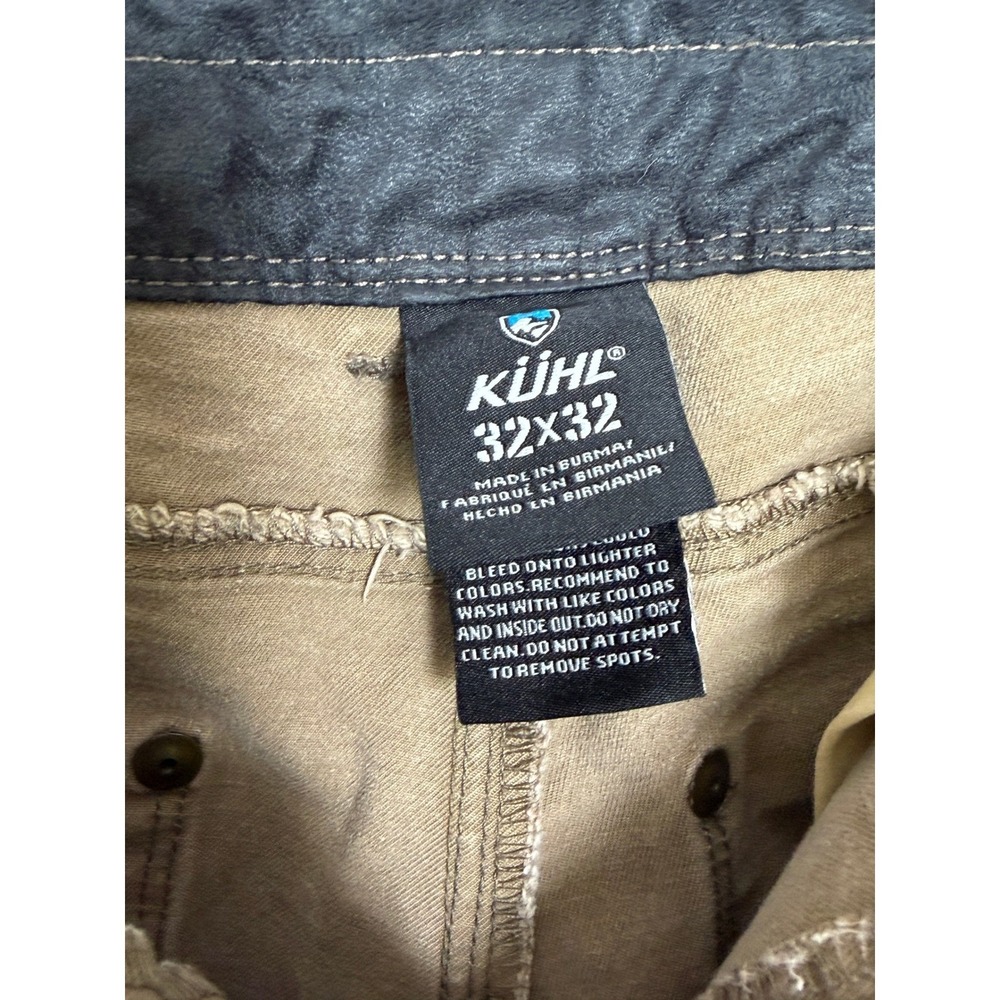 KUHL Rydr Pants Men 32x32 Vtg Patina Dye Outdoor Rugged Articulated Knee Utility - Picture 6 of 14